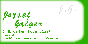 jozsef gaiger business card