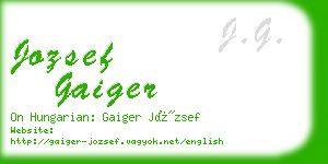 jozsef gaiger business card